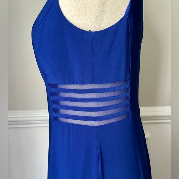 Morgan & Co. Royal Blue Long Special Occasion Dress Juniors 13 - Picture 4 of 12